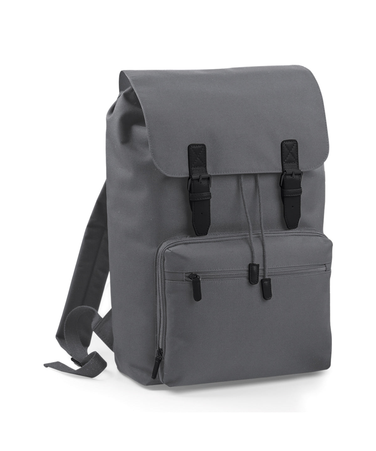 Graphite Grey/Black - Vintage laptop backpack - GarmentEmbroidery