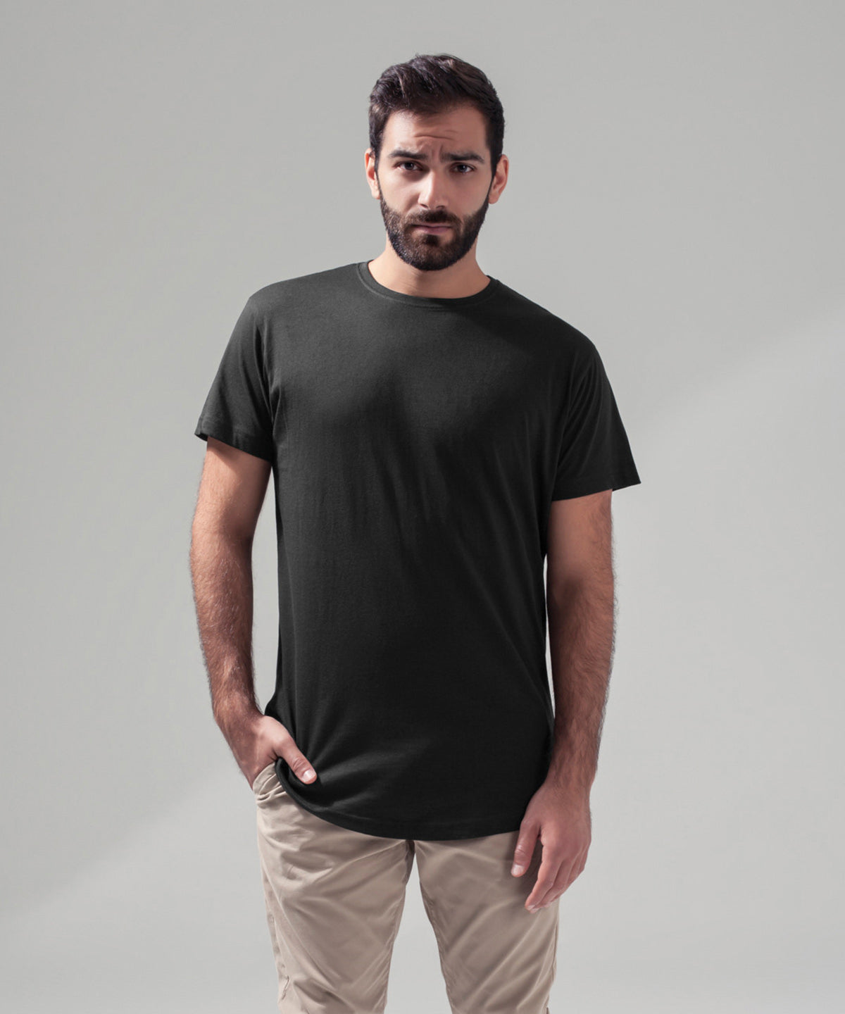 Black - Light t-shirt round-neck - GarmentEmbroidery