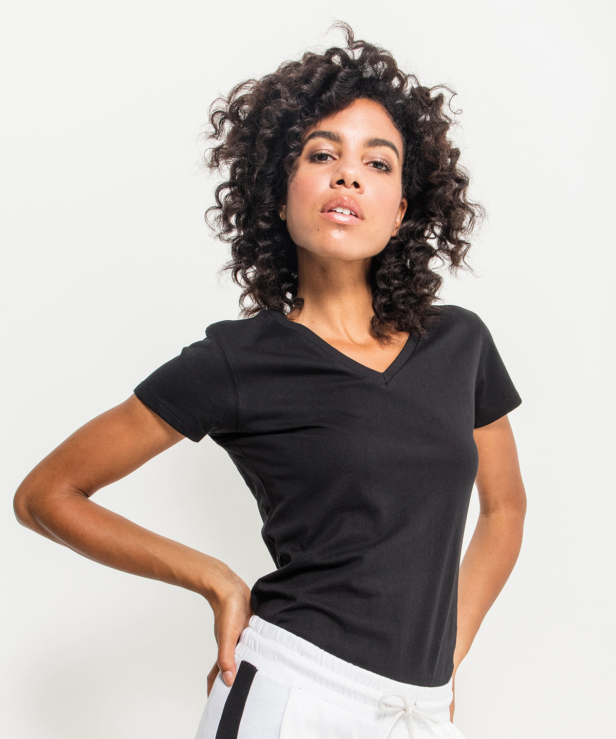 Black - Women's basic tee - GarmentEmbroidery