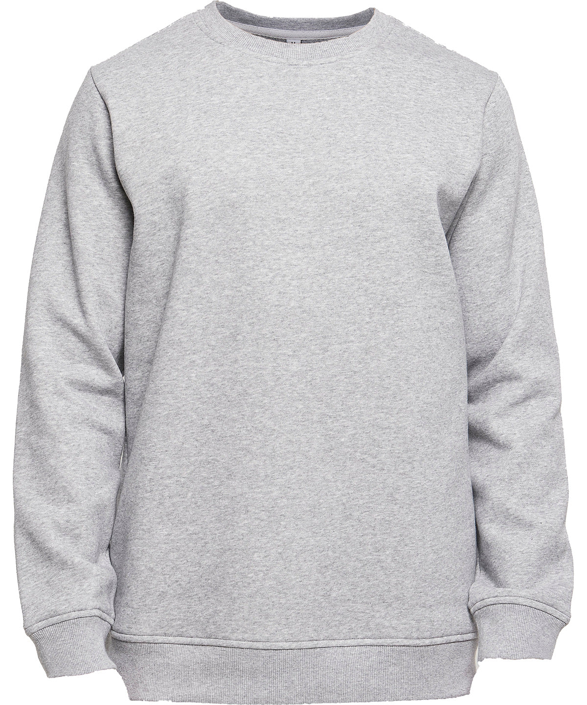 Heather Grey - Organic basic crew - GarmentEmbroidery