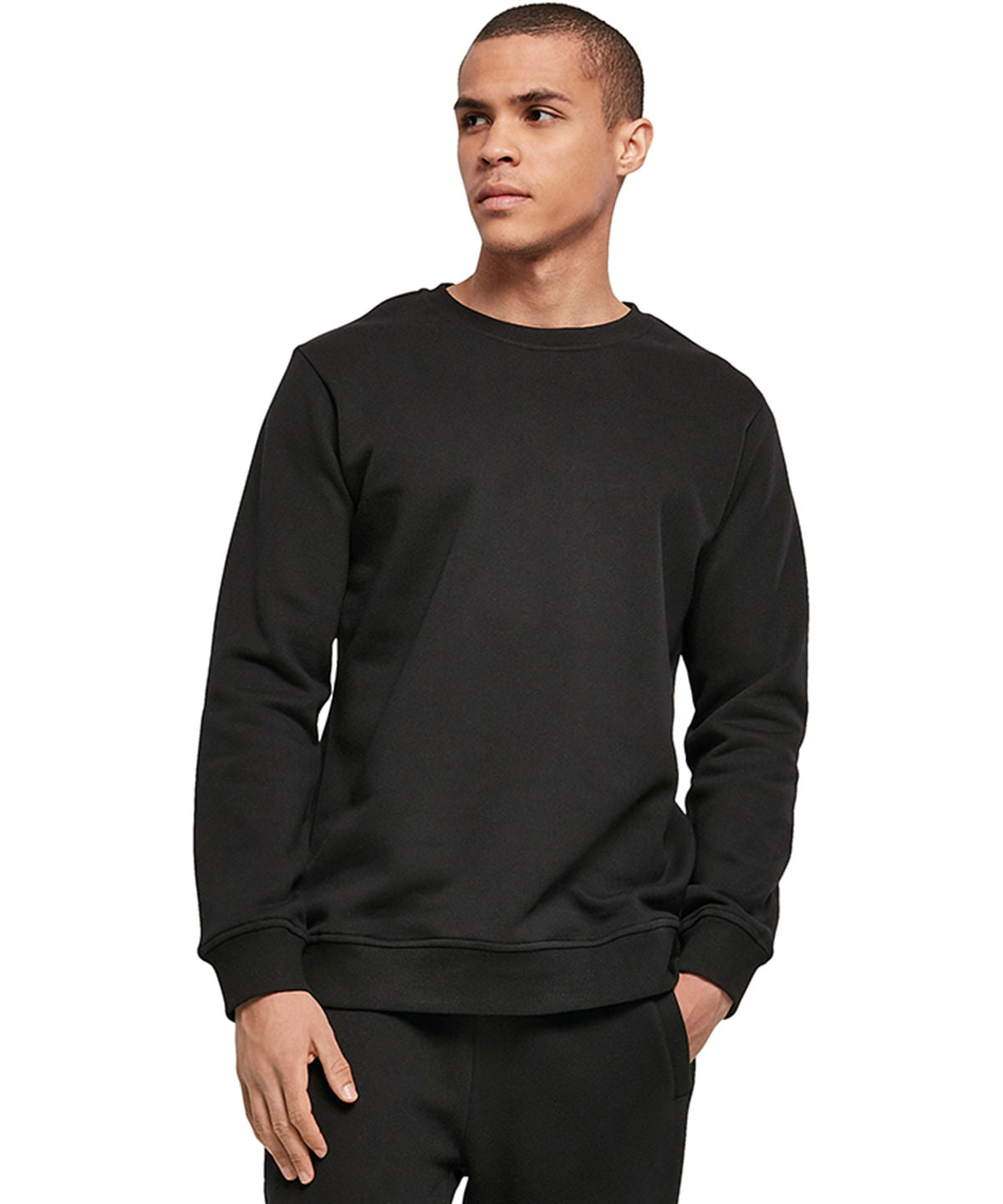 Heather Grey - Organic basic crew - GarmentEmbroidery