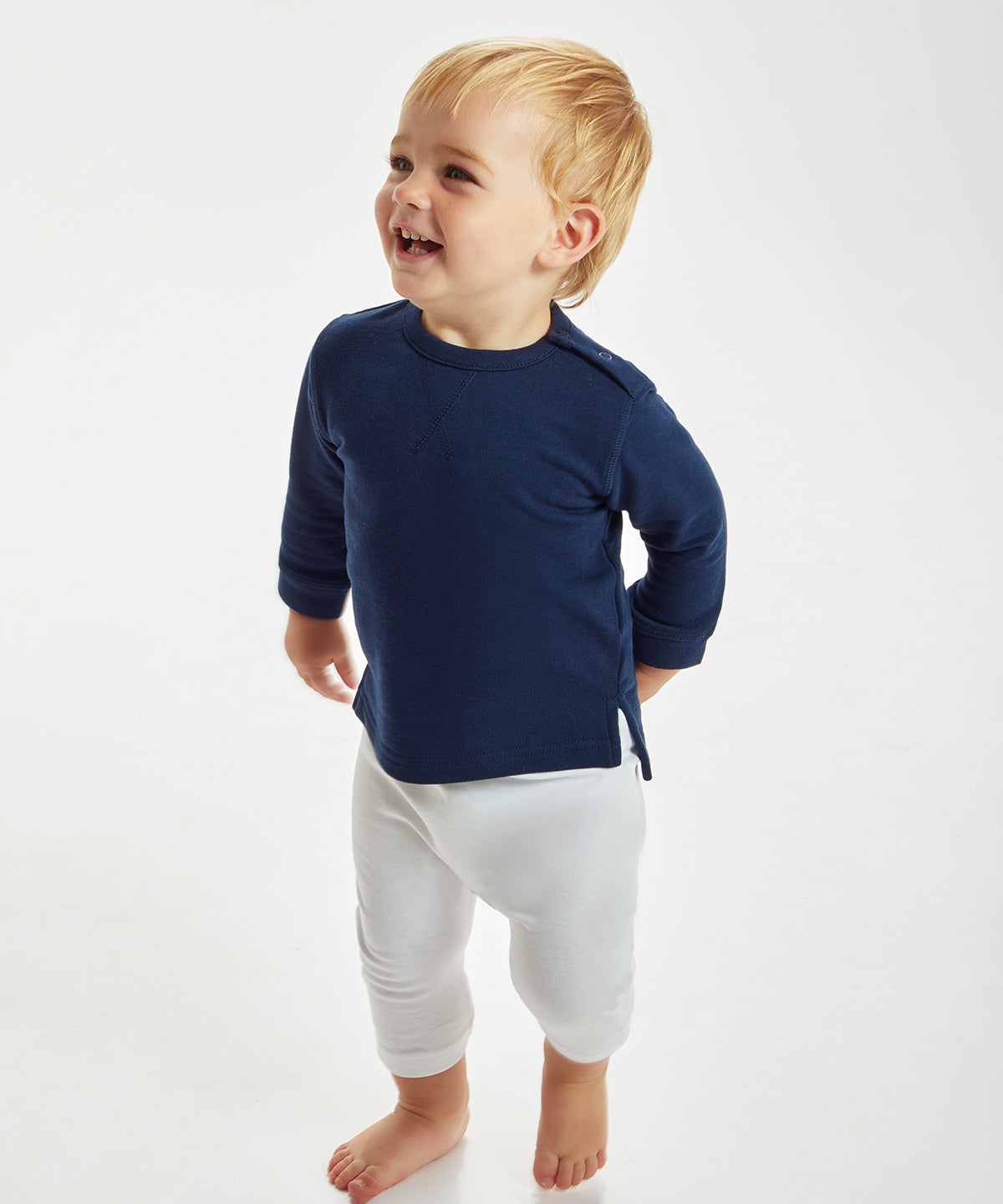 Heather Grey Melange - Baby sweatshirt - GarmentEmbroidery