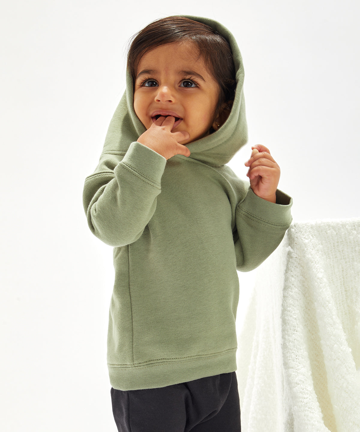 Dusty Blue - Baby essential hoodie - GarmentEmbroidery