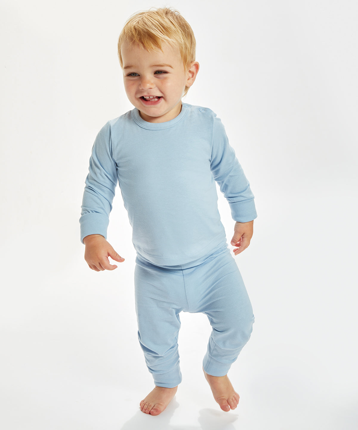 Heather Grey Melange - Baby pyjamas - GarmentEmbroidery