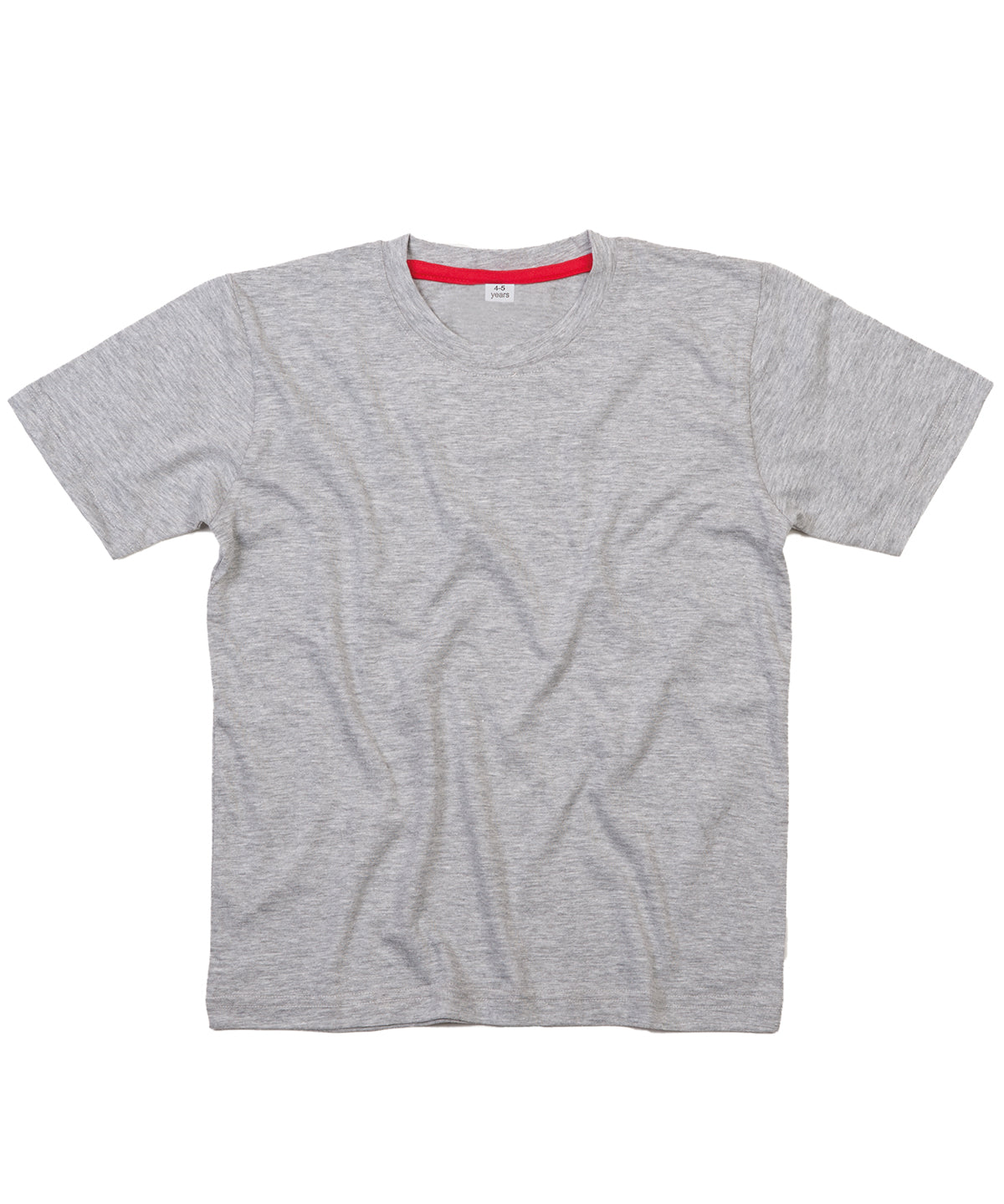 Heather Grey Melange/Red - Kids supersoft T - GarmentEmbroidery