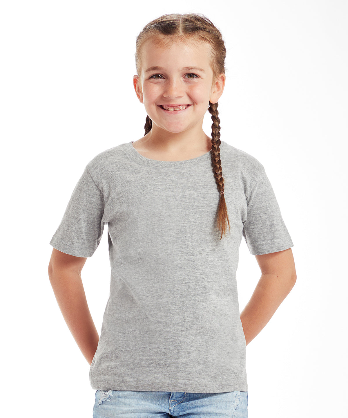 Black/Heather Grey - Kids supersoft T - GarmentEmbroidery
