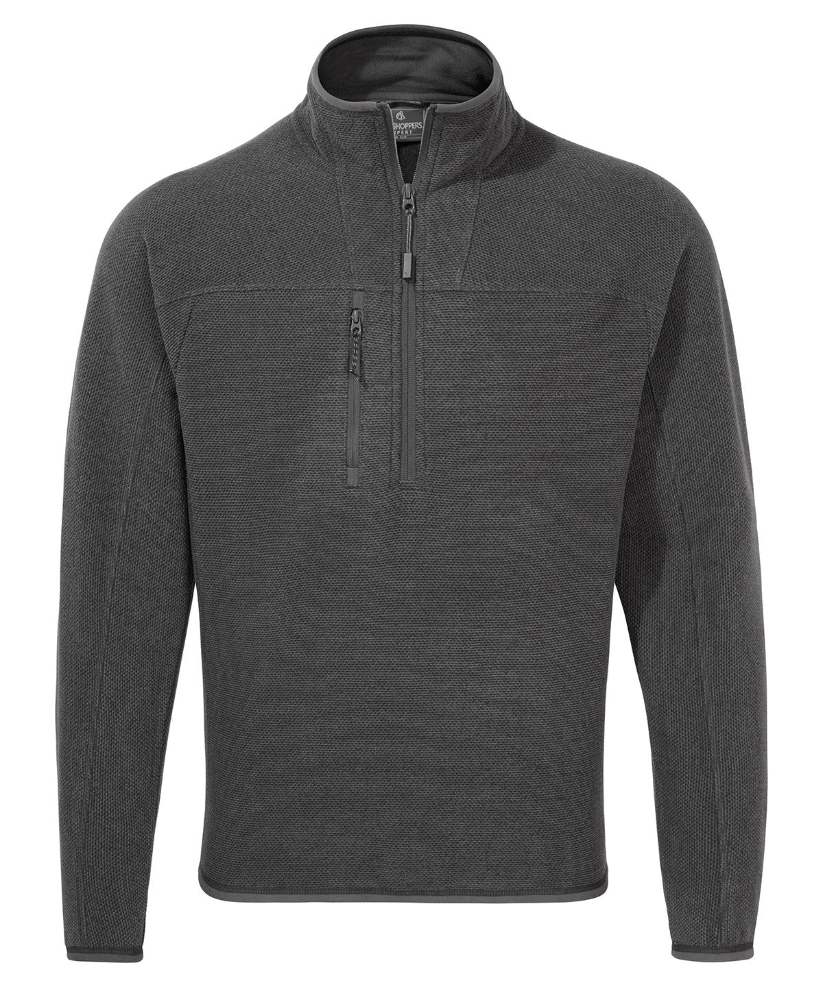 Carbon Grey Marl - Expert active half zip fleece - GarmentEmbroidery