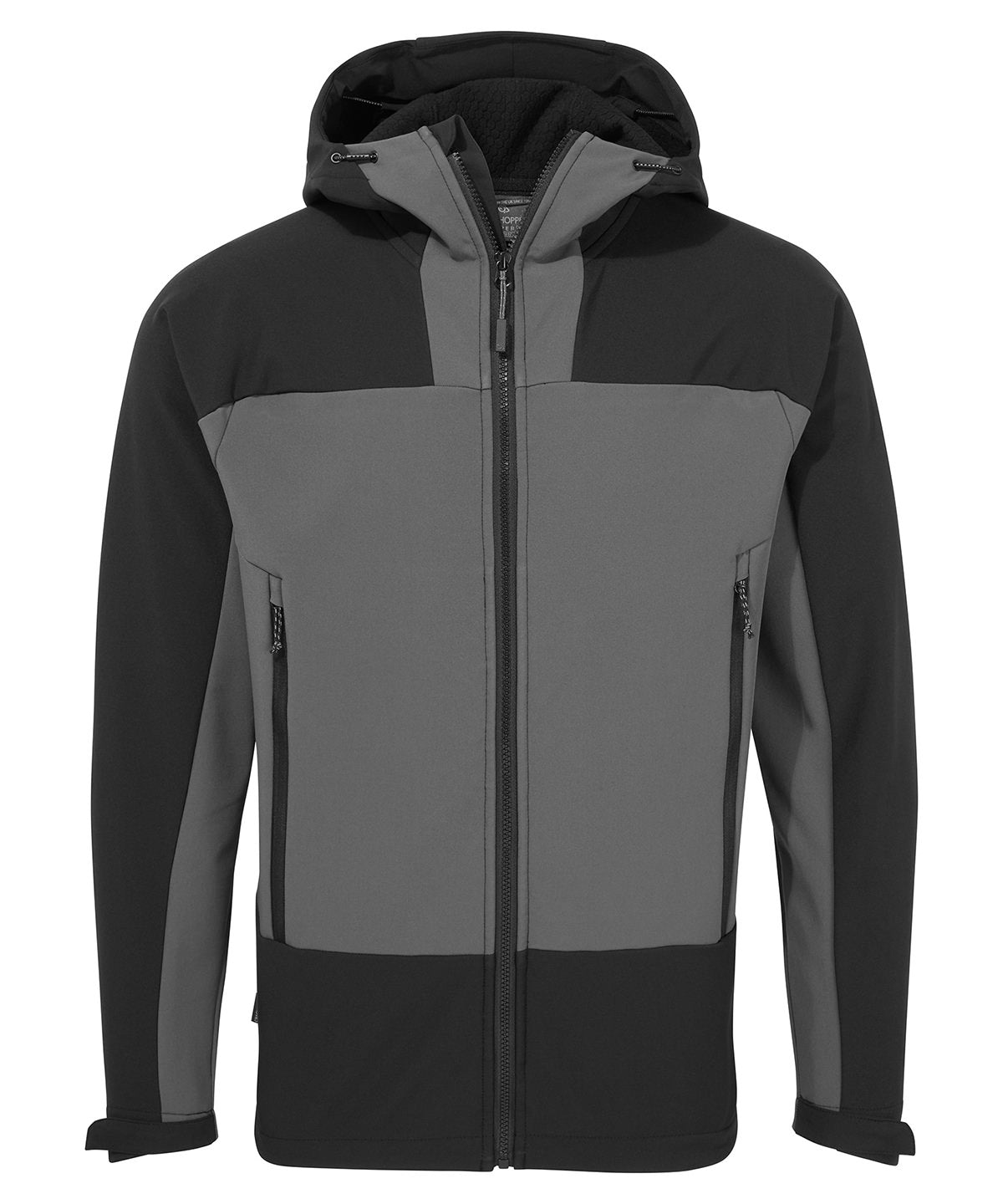Carbon Grey/Black - Expert active hooded softshell - GarmentEmbroidery