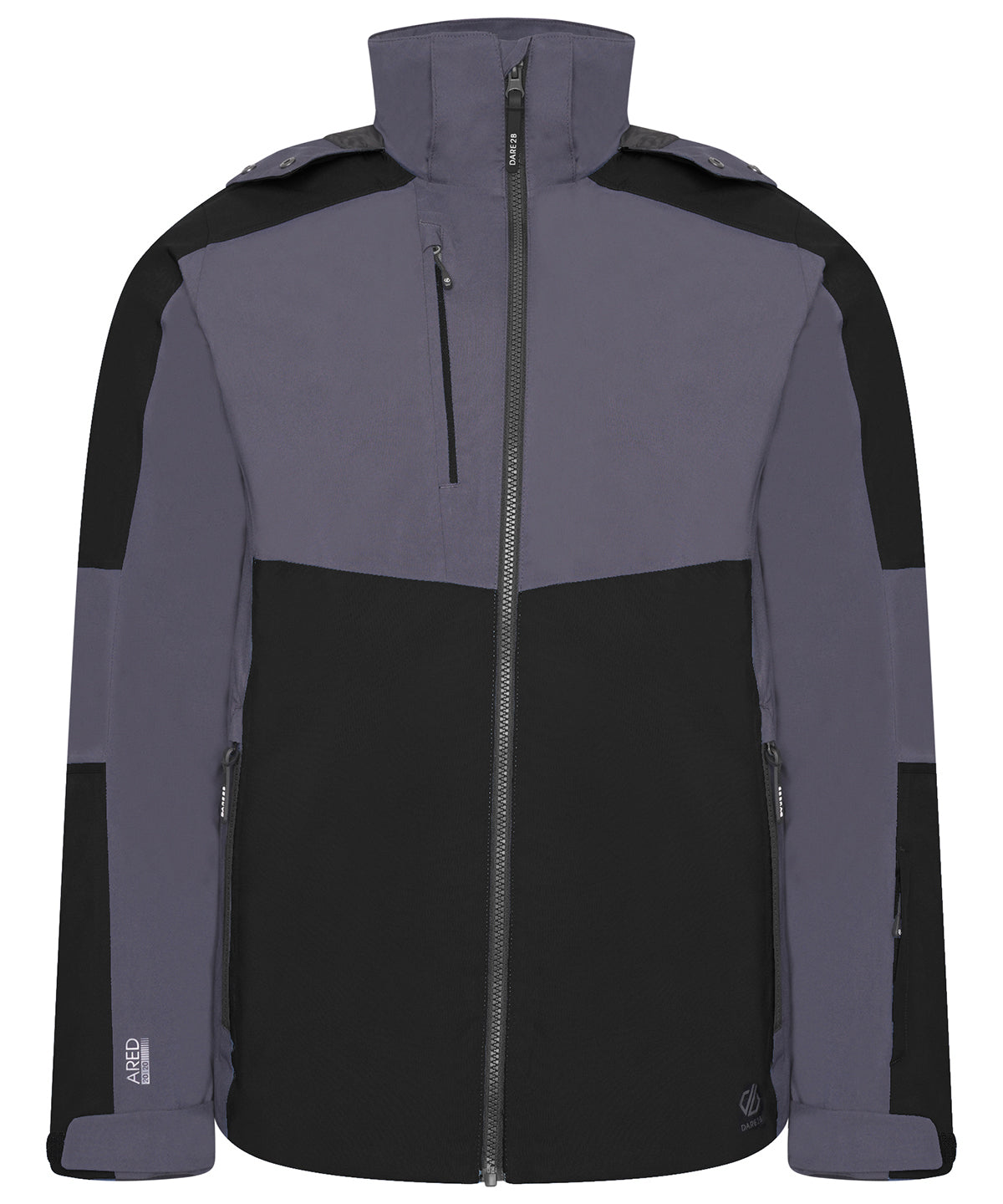 Black/Ebony Grey - Emulate wintersport jacket - GarmentEmbroidery
