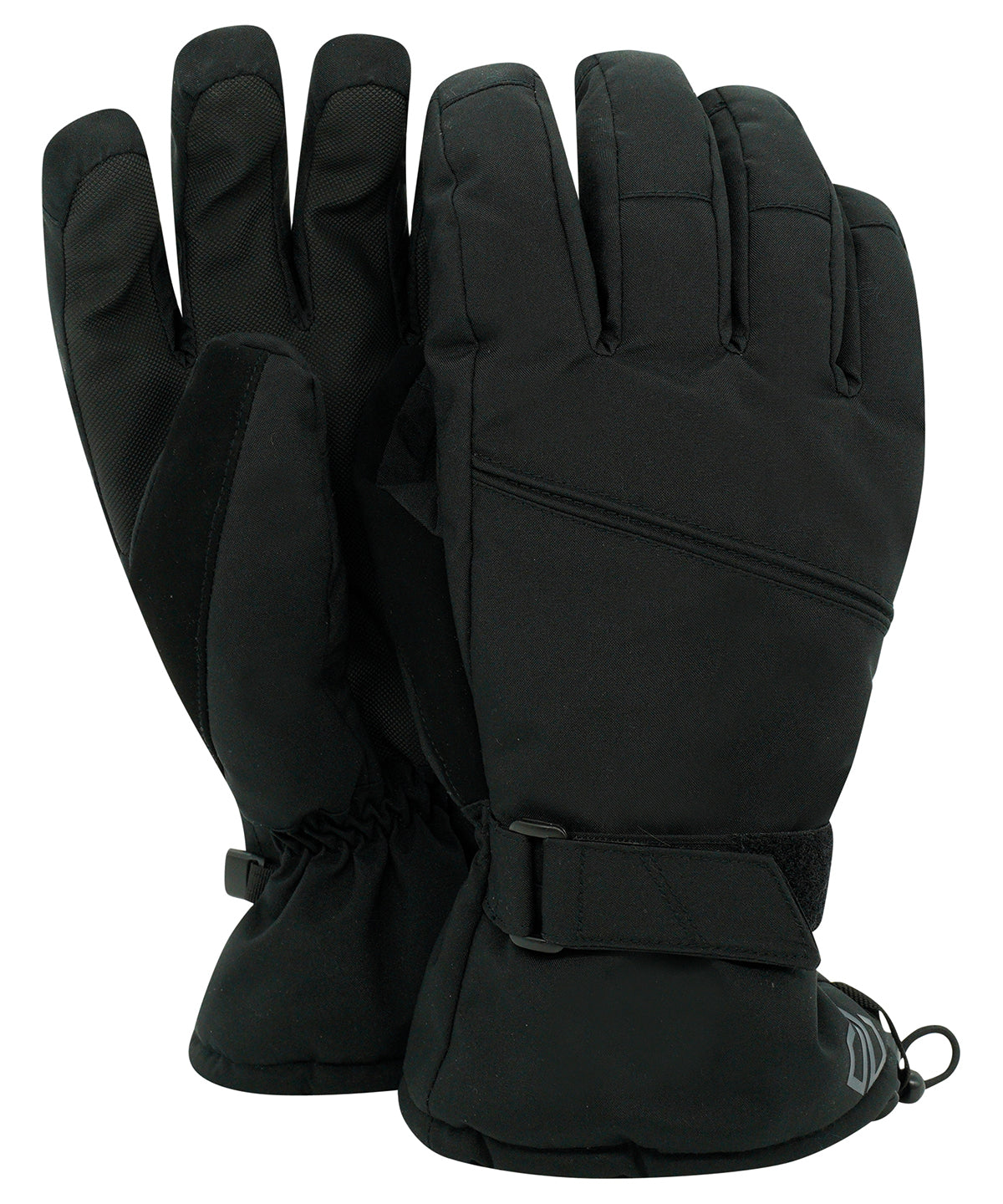 Black - Hand In waterproof insulated gloves - GarmentEmbroidery
