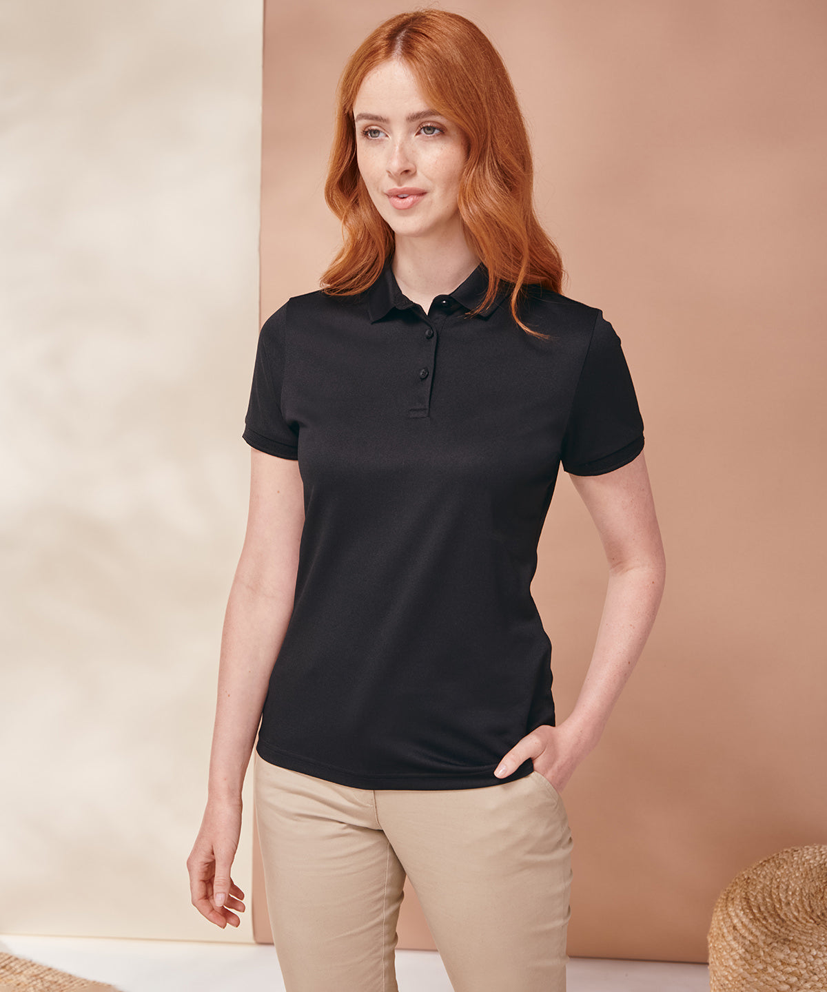 Women’s recycled polyester polo shirt