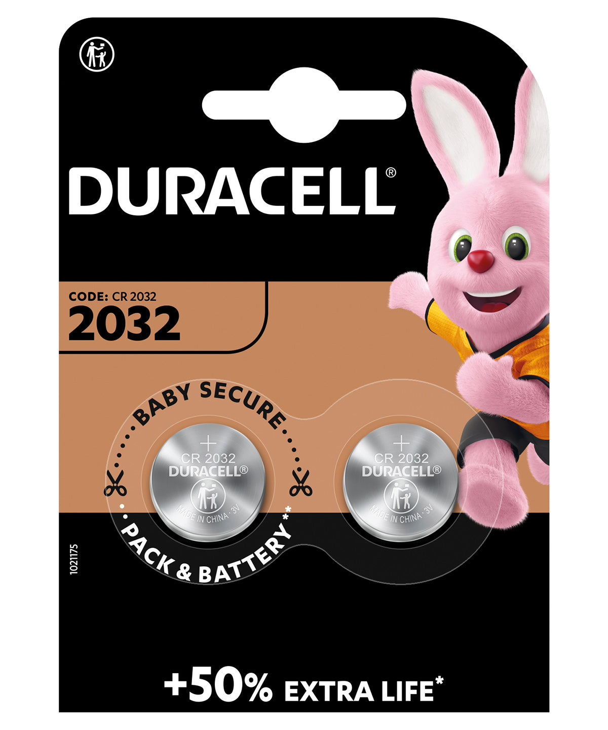 Duracell CR2032 lithium batteries 2-pack