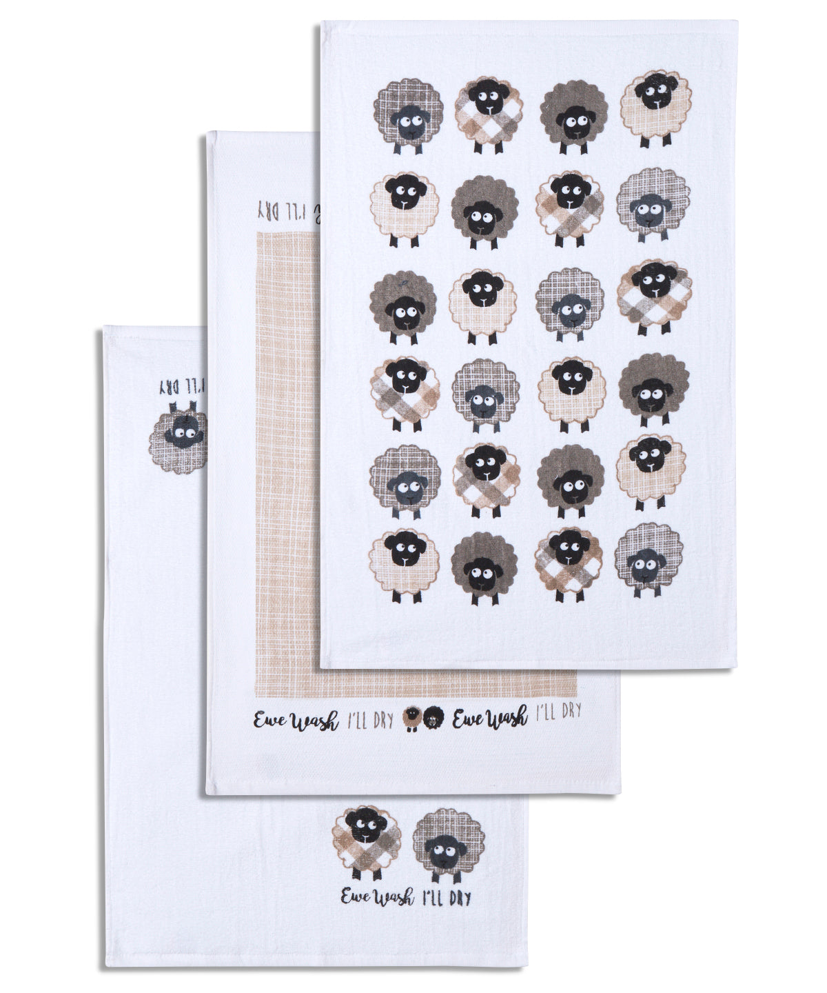 Ewe & Me velour tea towels (3-pack)