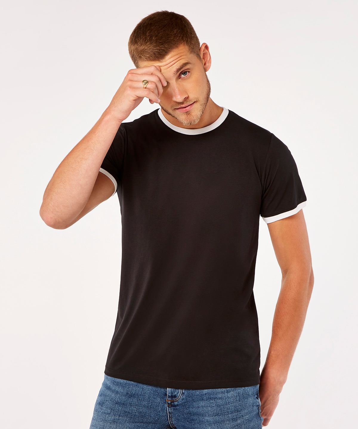 Fashion fit ringer tee