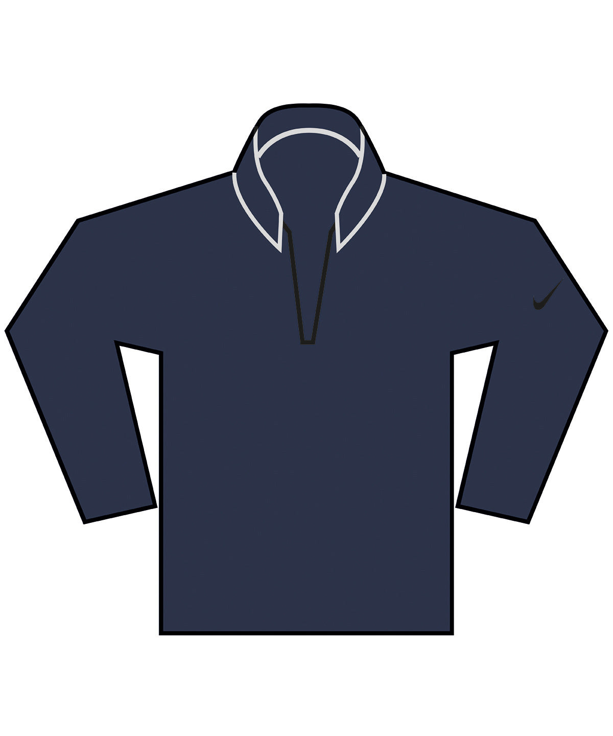 Midnight Navy/Black - Nike Victory half-zip top - GarmentEmbroidery
