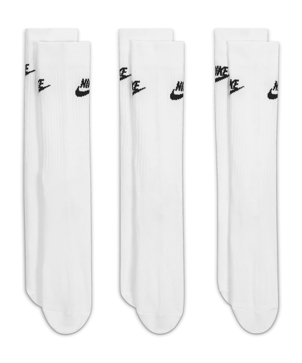 White/Black - Nike everyday essential crew socks (3 pairs) - GarmentEmbroidery