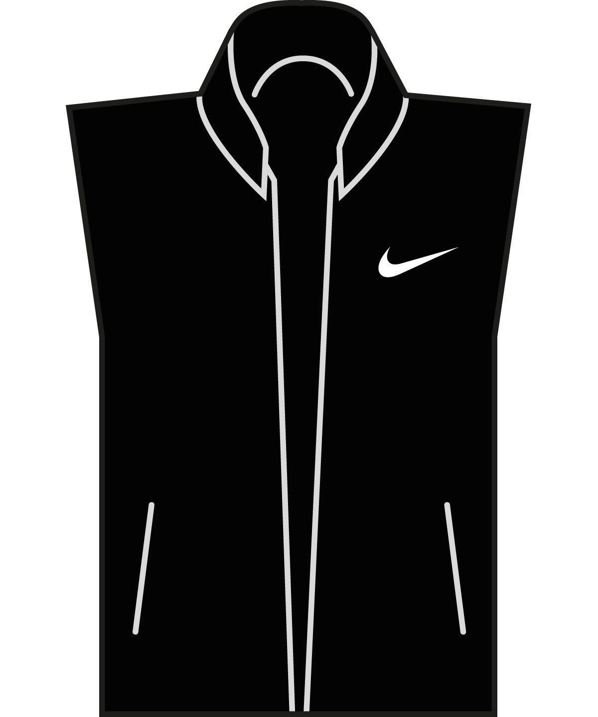 Black/White - Nike Storm-FIT ADV Vest - GarmentEmbroidery