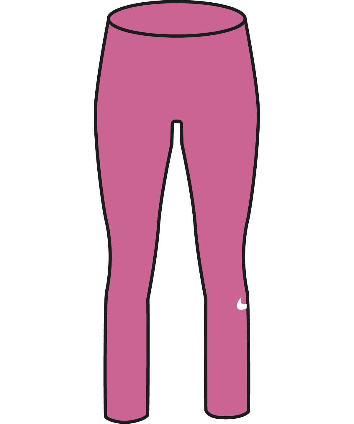Cosmic Fuchsia/White - Women’s Nike One Dri-FIT high-rise leggings - GarmentEmbroidery