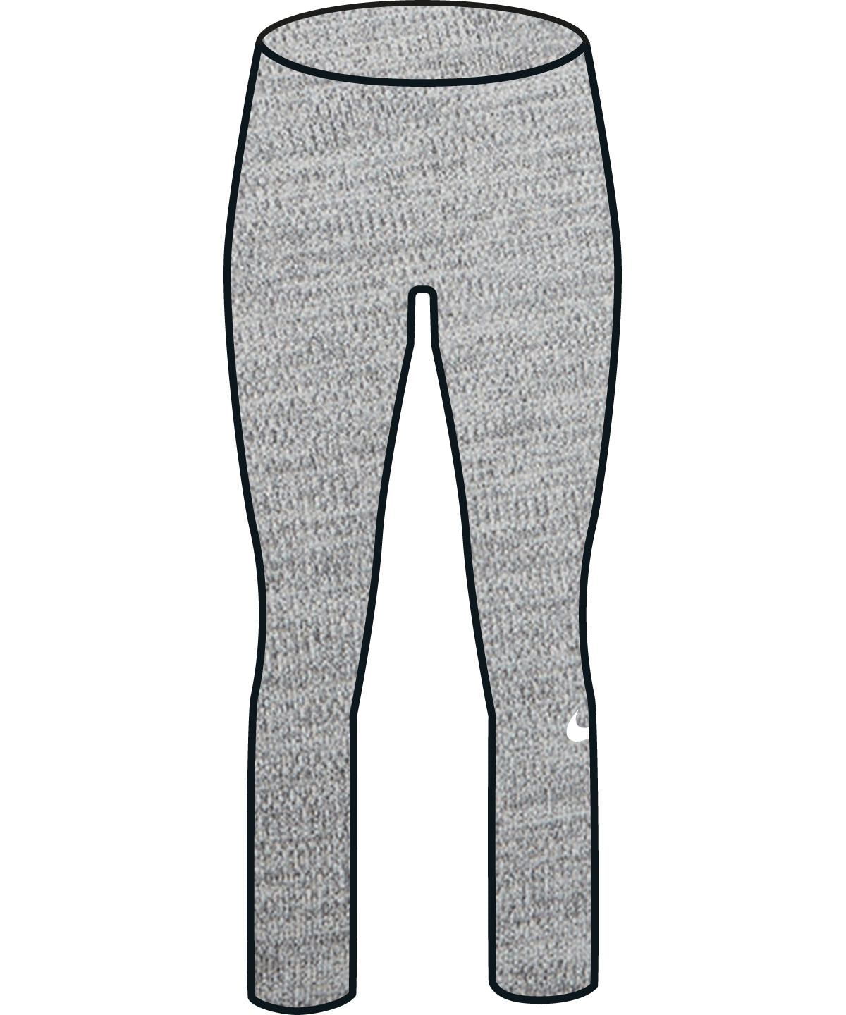 Iron Grey/Heather/White - Women’s Nike One Dri-FIT high-rise leggings - GarmentEmbroidery