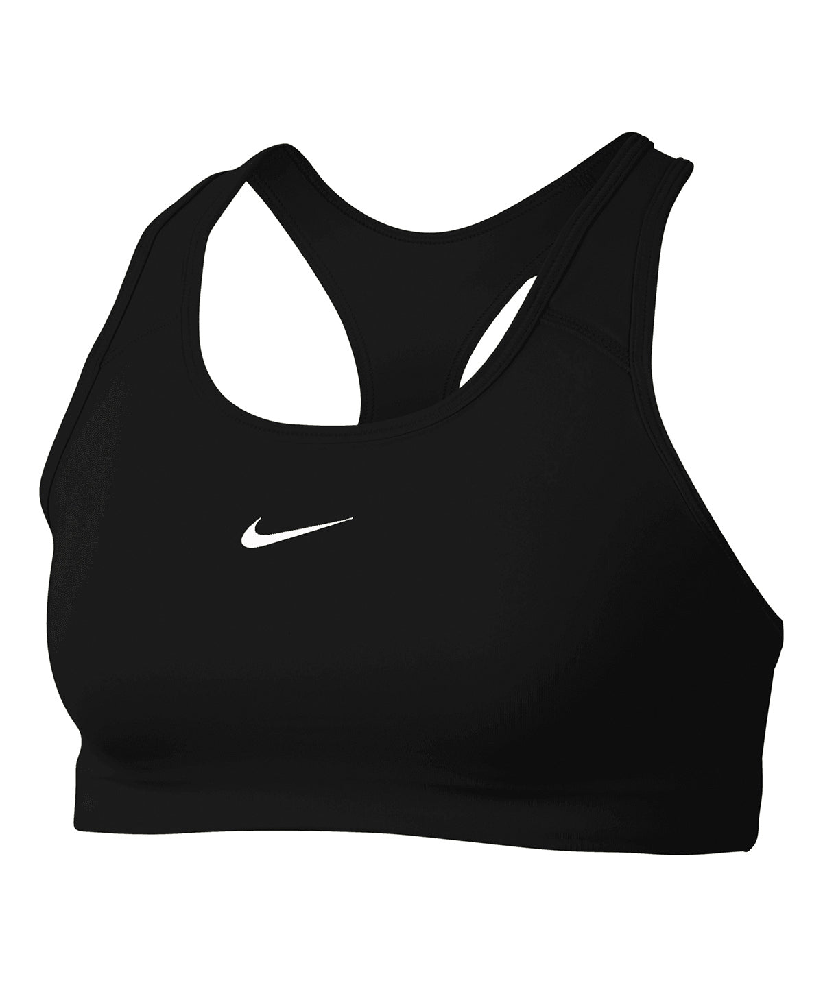 Black/White - Women’s Nike Dri-FIT Swoosh one-piece bra - GarmentEmbroidery