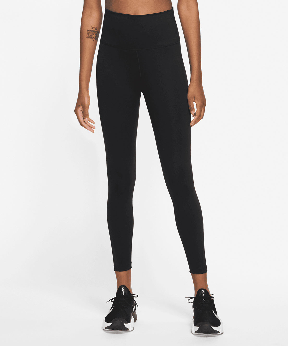 Black/White - Women’s Nike One Dri-FIT 7/8 leggings - GarmentEmbroidery