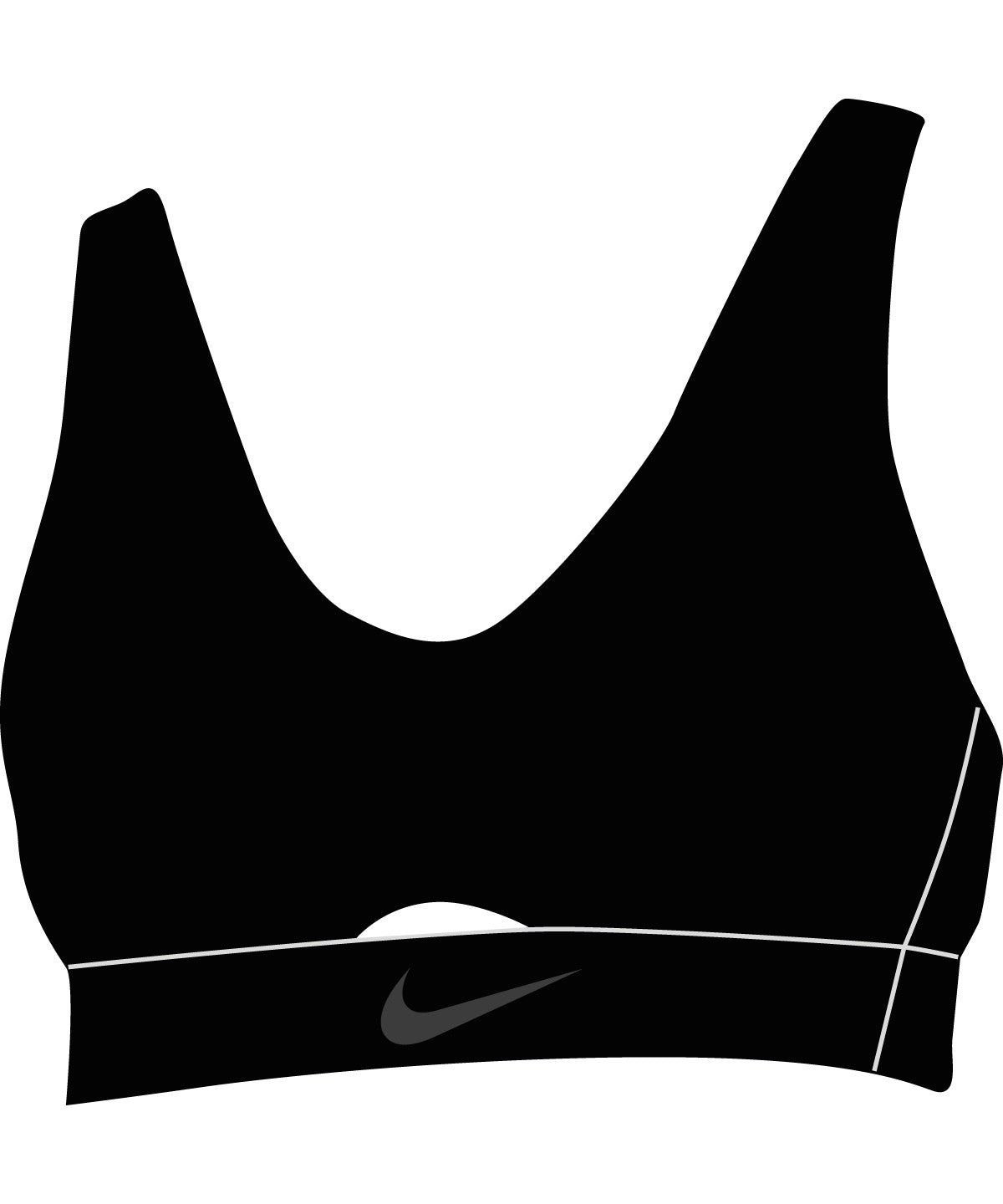 Black/Dark Smoke Grey - Women’s Nike Dri-FIT indy plunge cutout bra - GarmentEmbroidery