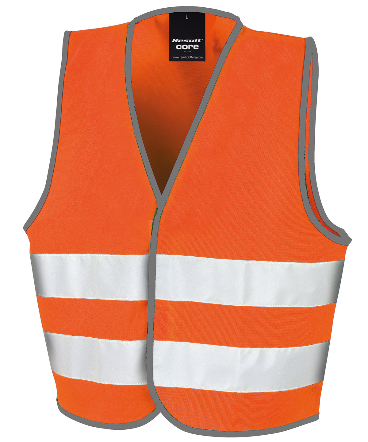 Fluorescent Orange - Core junior safety vest - GarmentEmbroidery