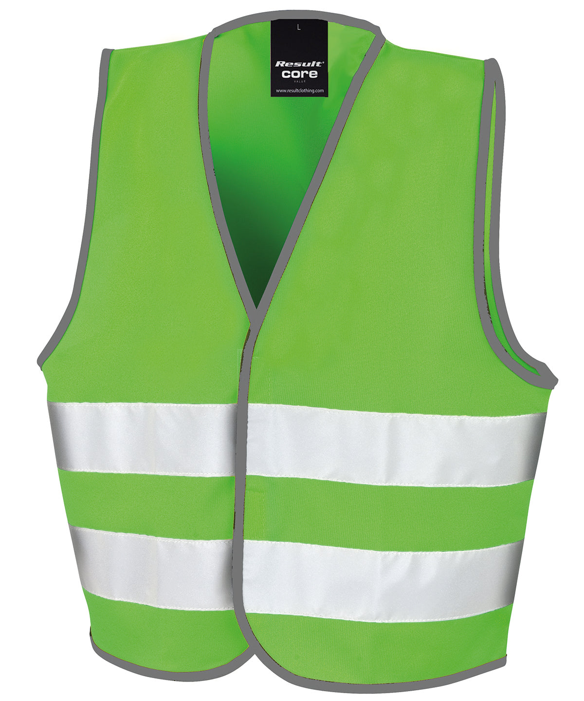 Lime - Core junior safety vest - GarmentEmbroidery