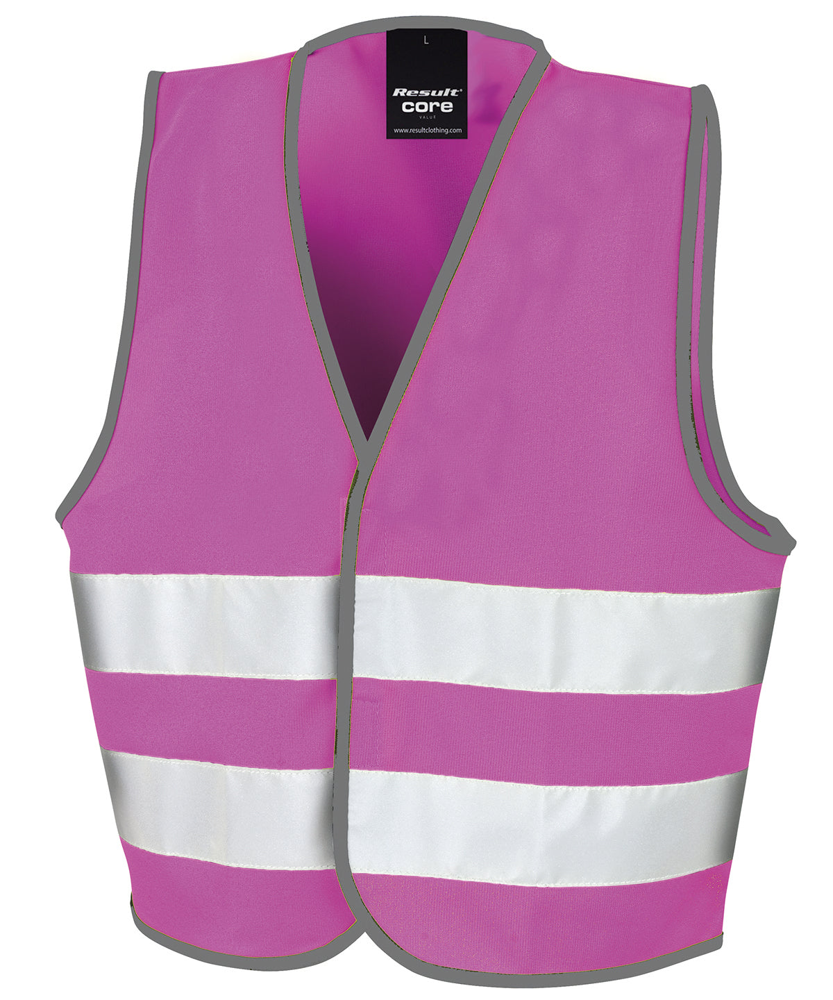 Pink - Core junior safety vest - GarmentEmbroidery