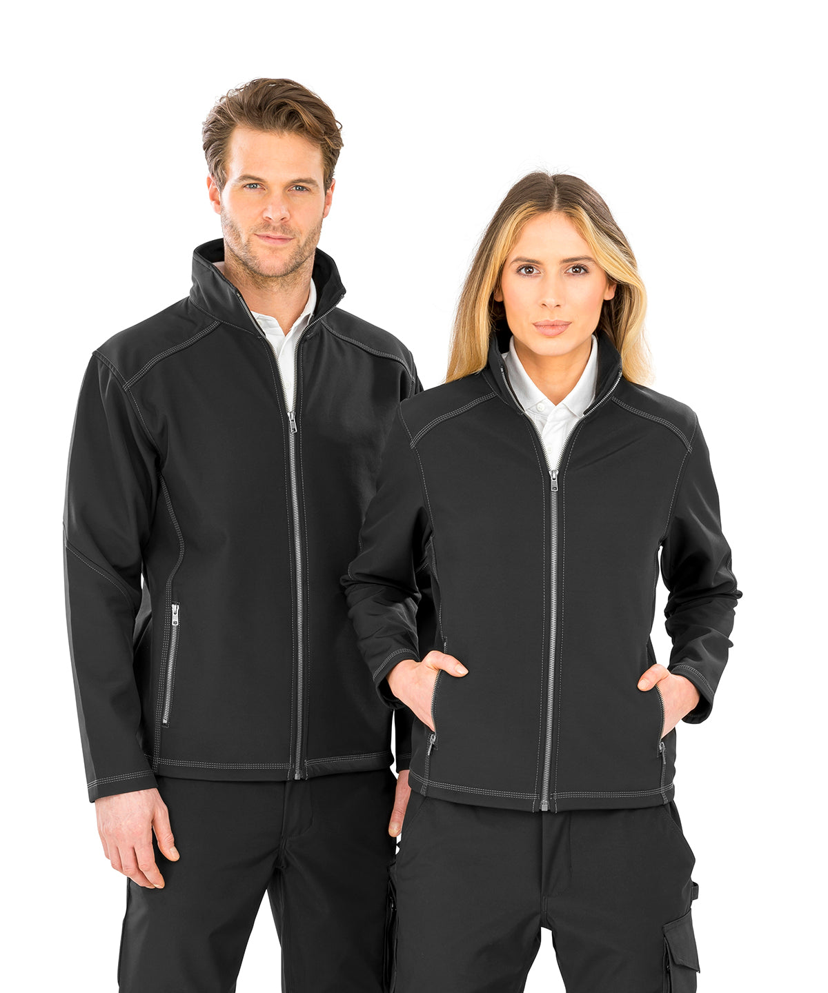 Black - Women's treble stitch softshell - GarmentEmbroidery