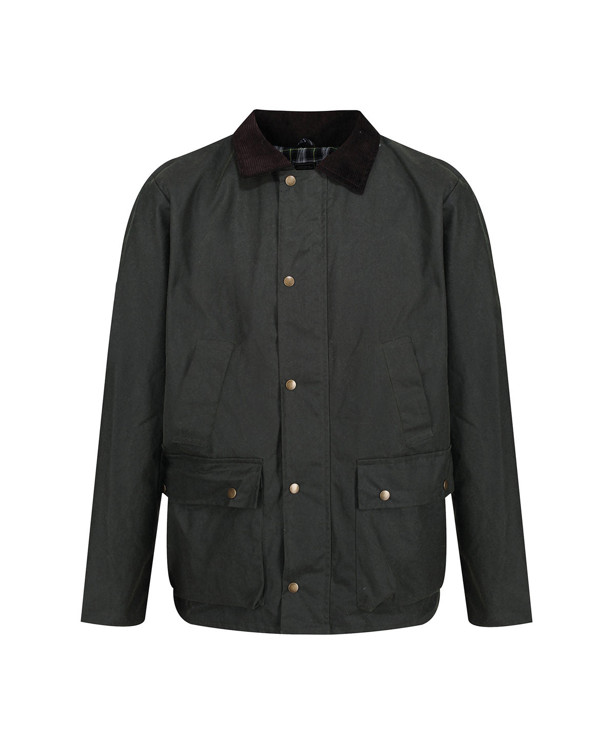 Dark Khaki - Banbury wax jacket - GarmentEmbroidery