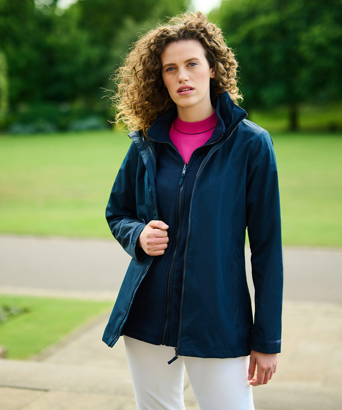 Navy - Women's classic 3-in-1 jacket - GarmentEmbroidery