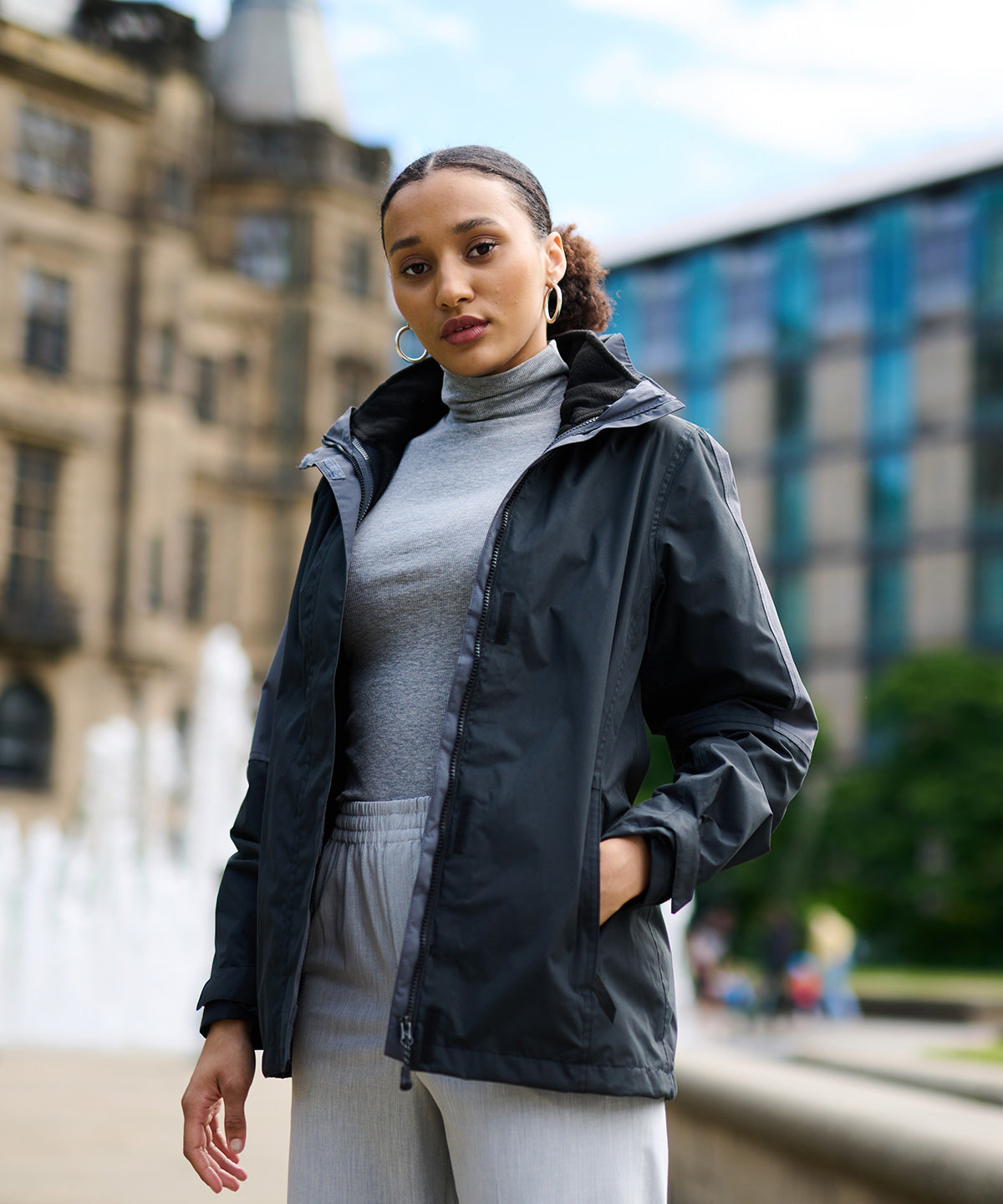 Royal Blue/Navy - Women's Defender III 3-in-1 jacket - GarmentEmbroidery