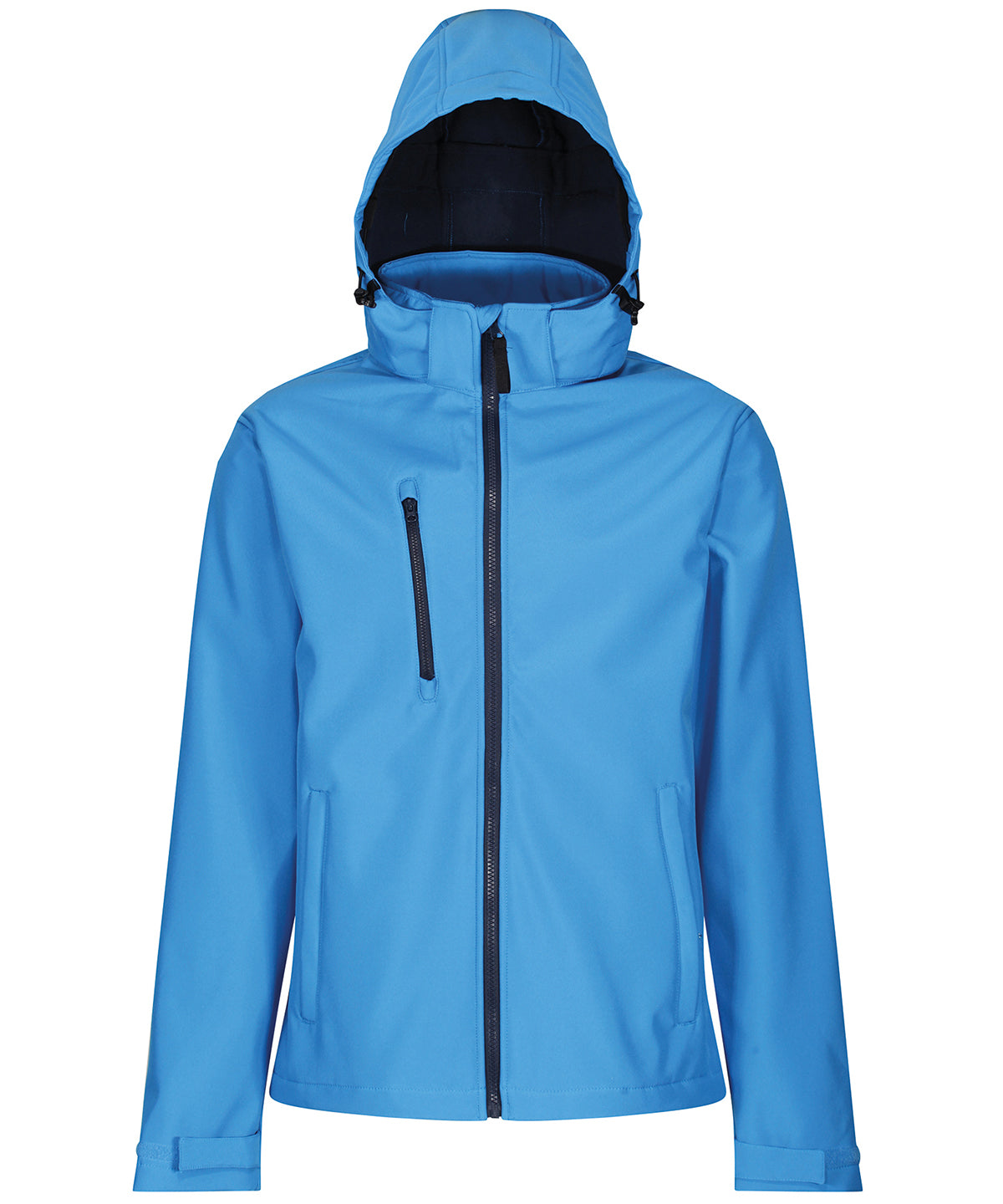 French Blue/Navy - Venturer 3-layer hooded softshell jacket - GarmentEmbroidery