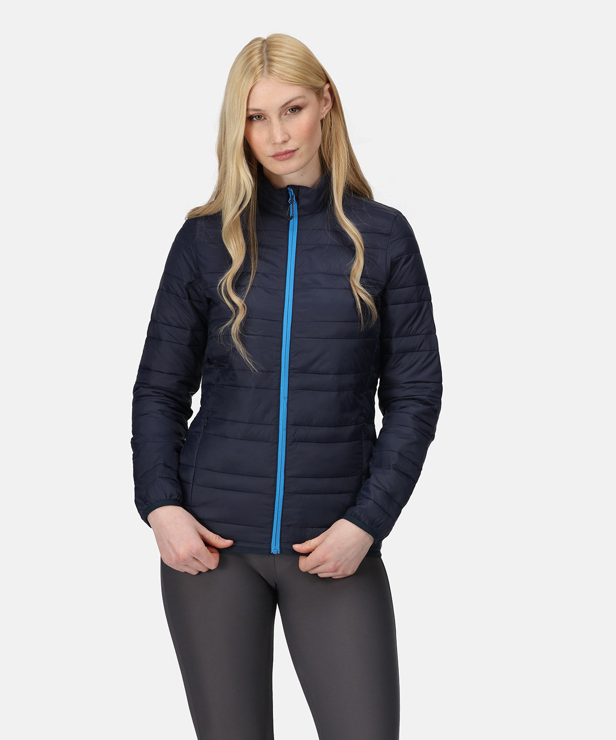 Grey Marl - Women's Firedown down-touch jacket - GarmentEmbroidery
