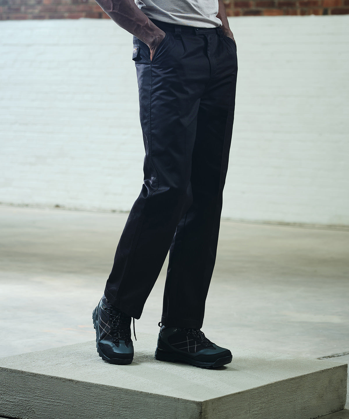 Navy - Combine trousers - GarmentEmbroidery