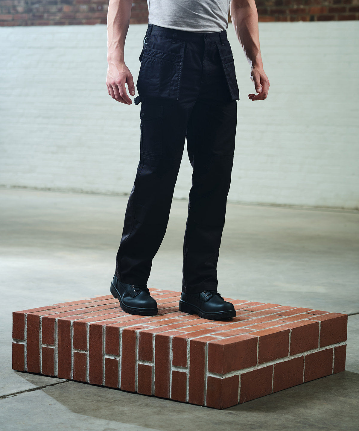 Black - Pro cargo holster trousers - GarmentEmbroidery