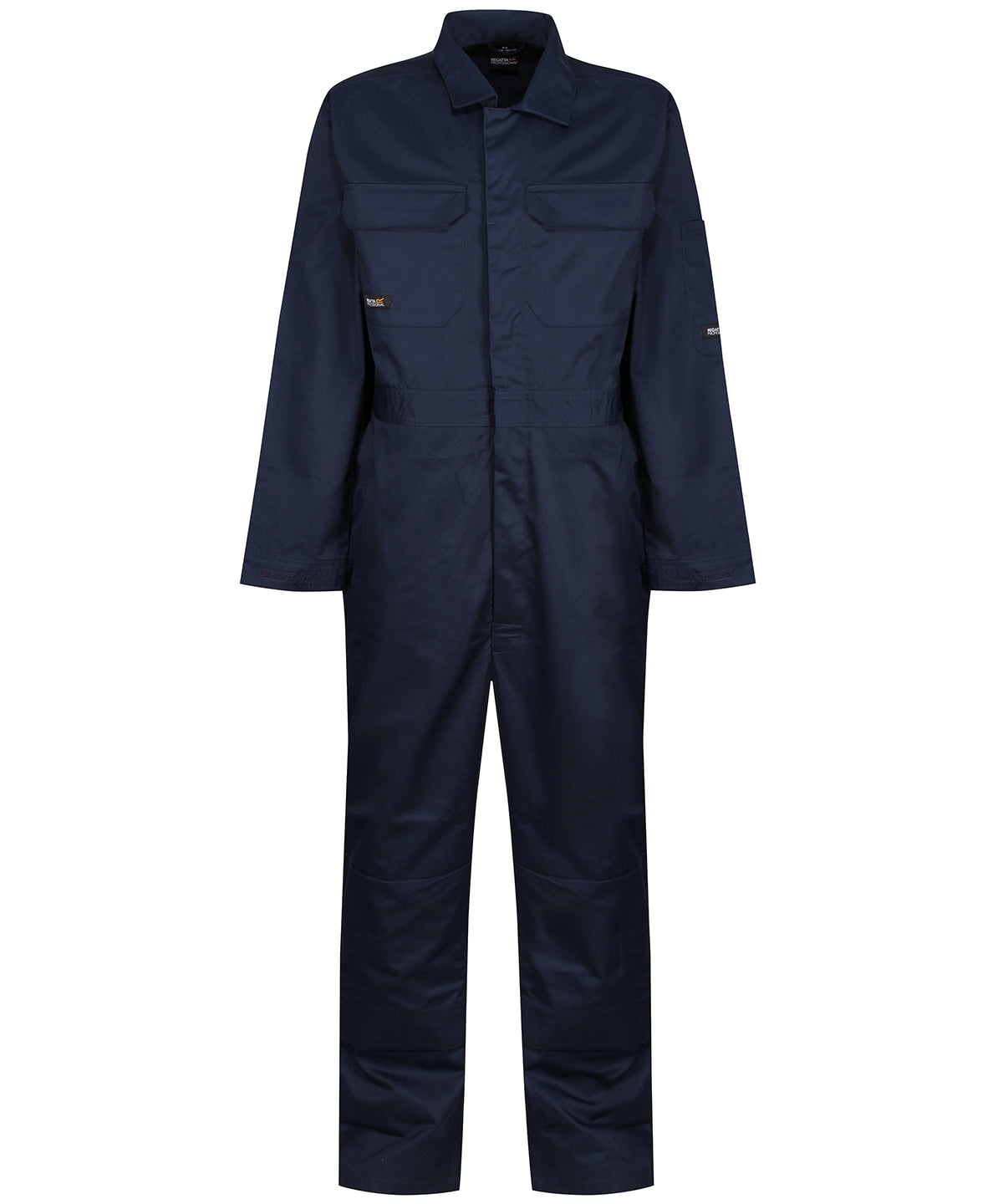 Navy - Pro stud fasten coverall - GarmentEmbroidery