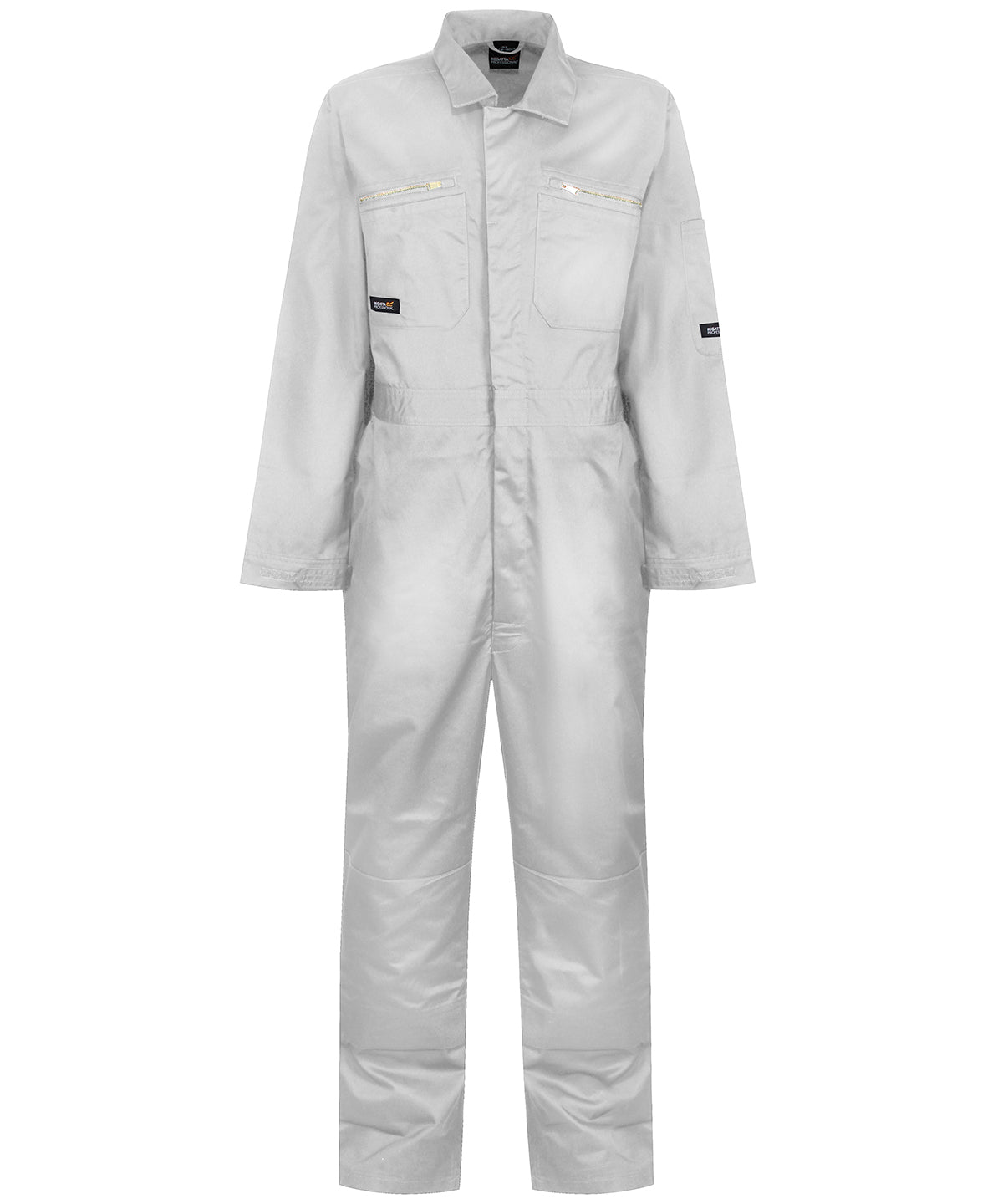 White - Pro zip fasten coverall - GarmentEmbroidery