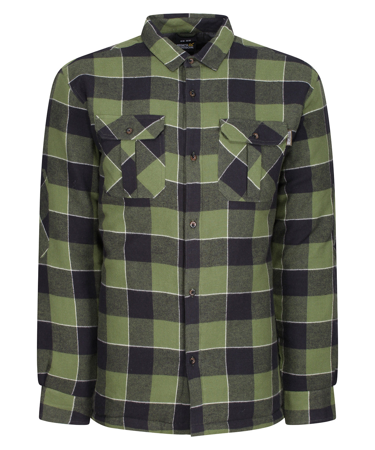Green - Shelford insulated check shirt - GarmentEmbroidery