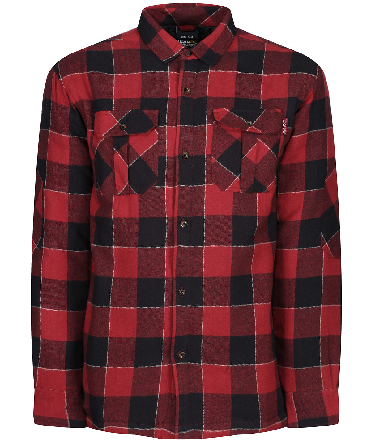 Red - Shelford insulated check shirt - GarmentEmbroidery