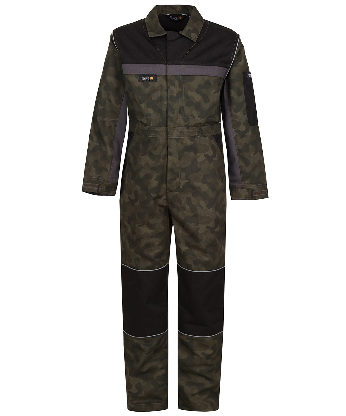 Camo/Black - Kids seedling coverall - GarmentEmbroidery