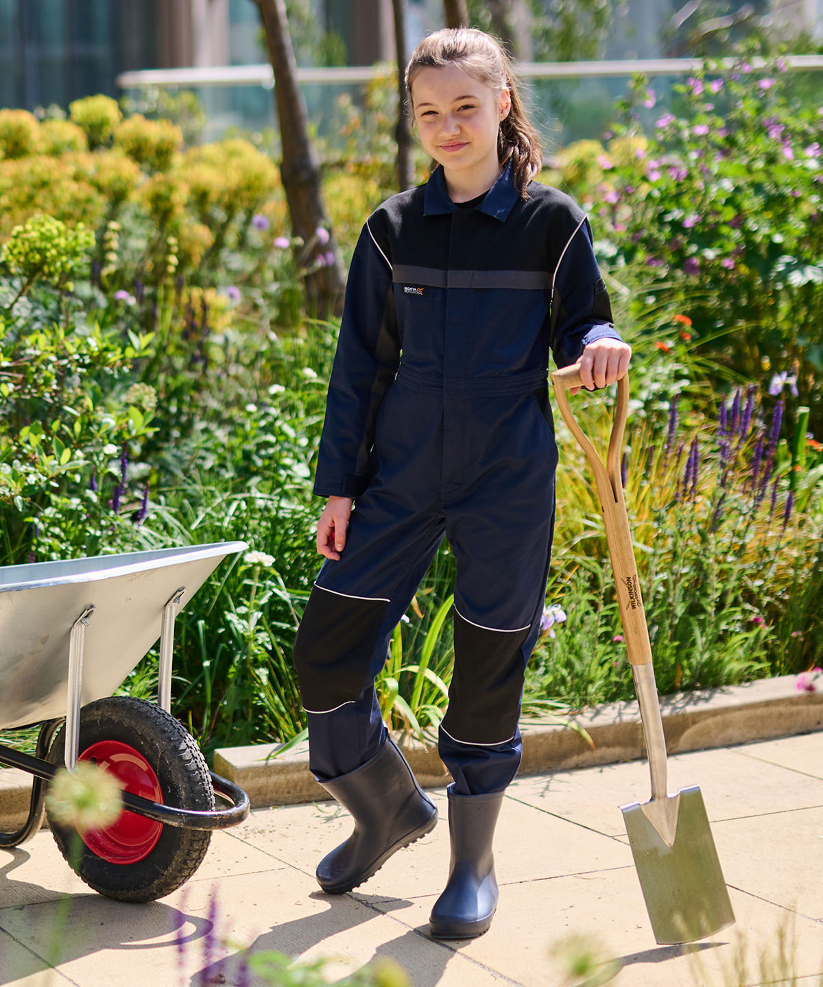 Red/Black - Kids seedling coverall - GarmentEmbroidery