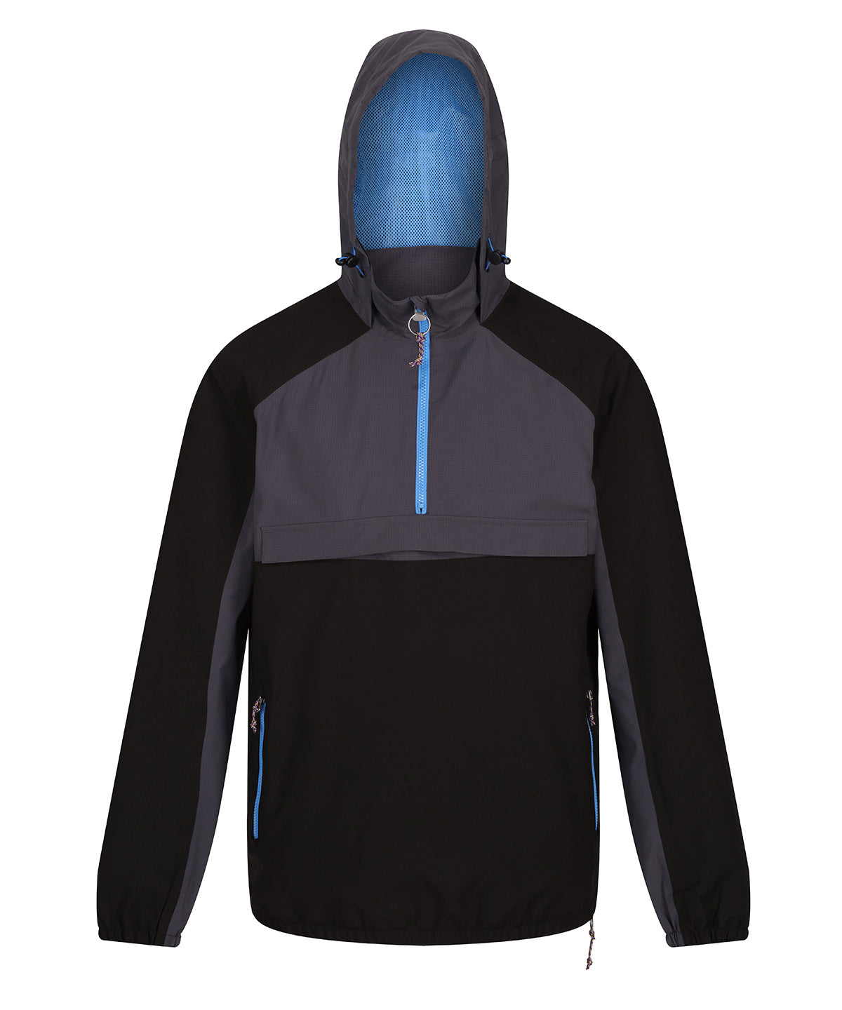 Black/Seal Grey - Vintage overhead anorak - GarmentEmbroidery