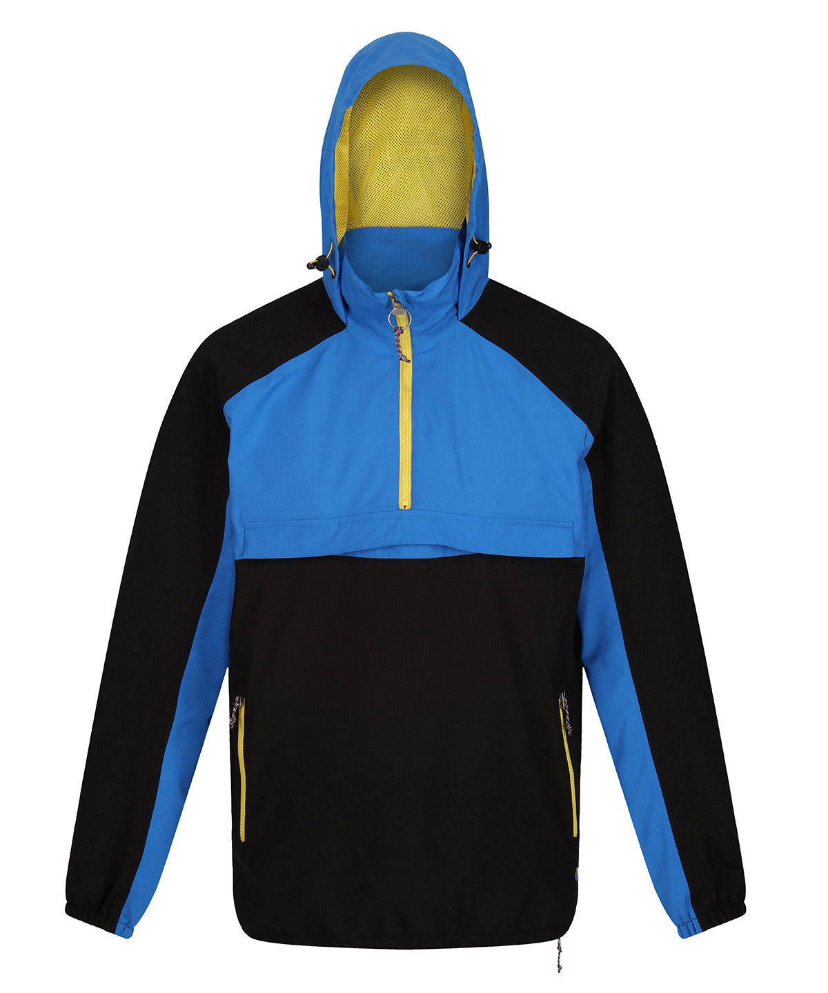 Black/Strong Blue - Vintage overhead anorak - GarmentEmbroidery