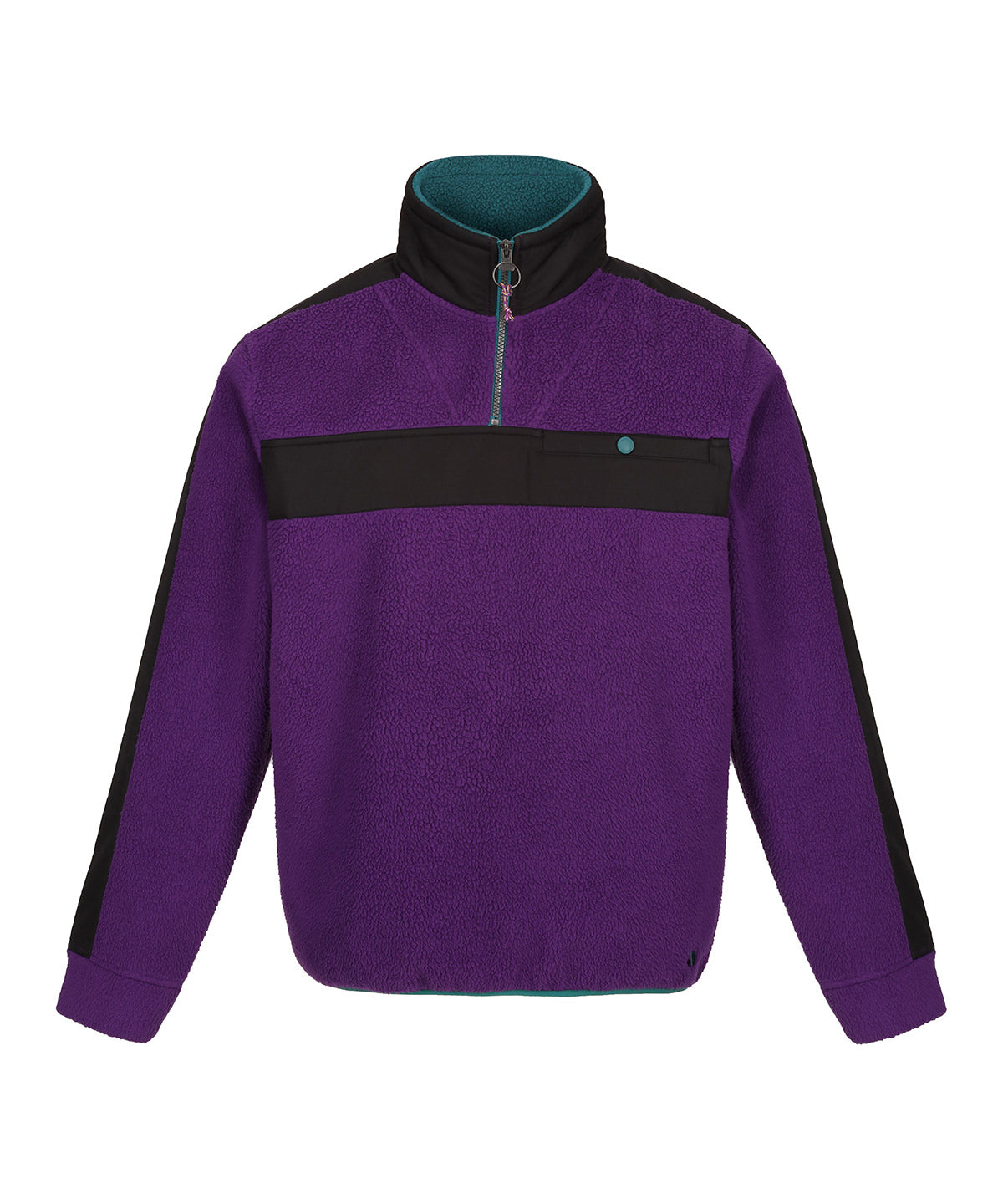 Juniper/Black - Vintage fleece pullover - GarmentEmbroidery