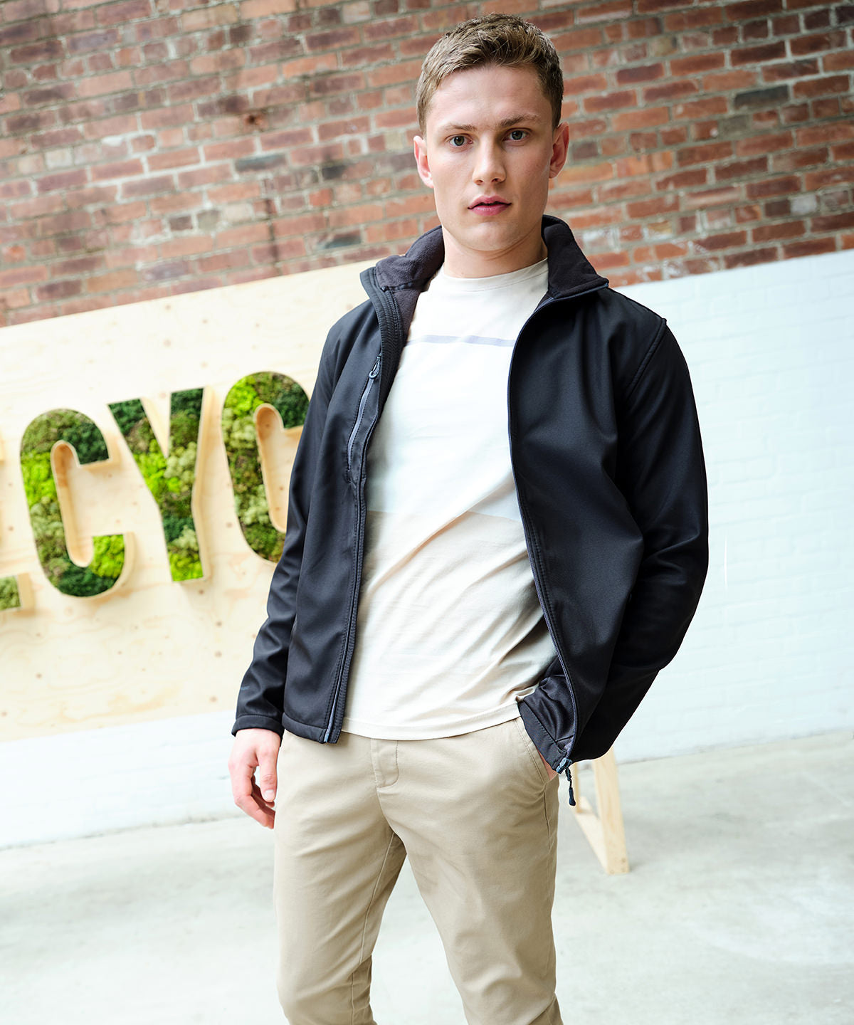 New Royal - Honestly Made recycled softshell jacket - GarmentEmbroidery