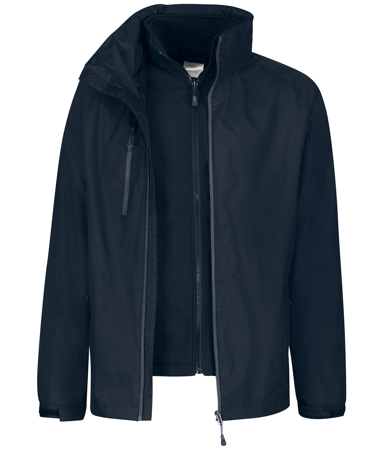 Navy - Honestly made recycled 3-in-1 jacket - GarmentEmbroidery
