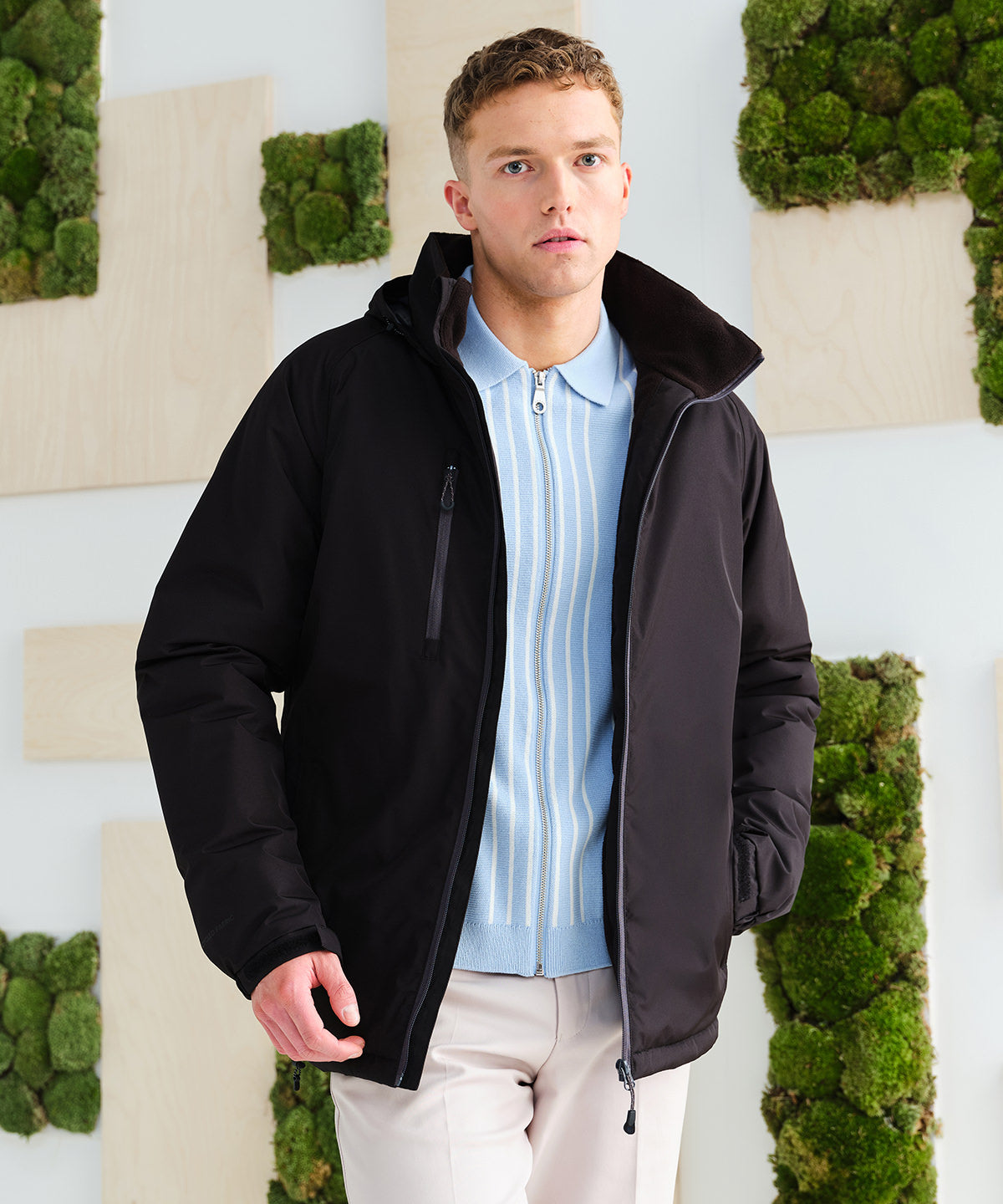 Navy - Honestly made recycled insulated jacket - GarmentEmbroidery