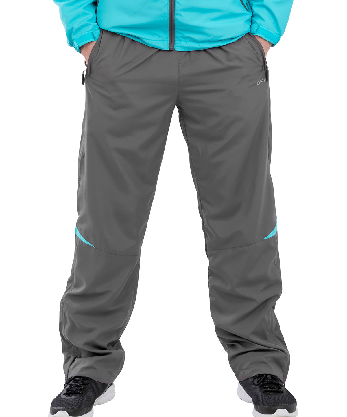White/Navy - Spiro micro-lite team pants - GarmentEmbroidery